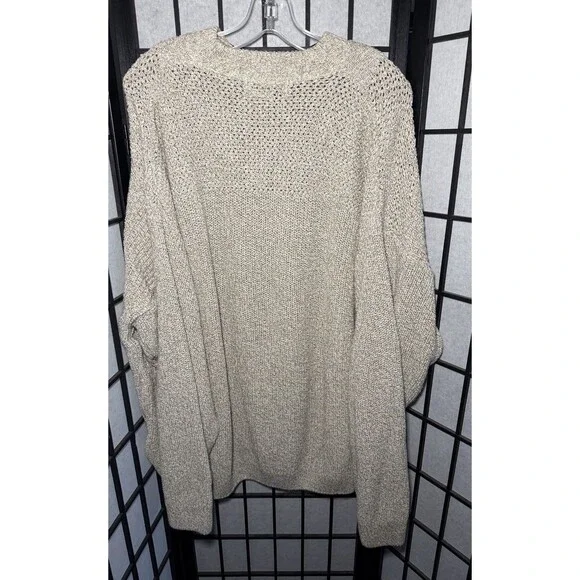 VTG 90s Eddie Bauer Button Knit 100% Cotton Pullover Sweater XXL Made in the USA - Picture 6 of 8